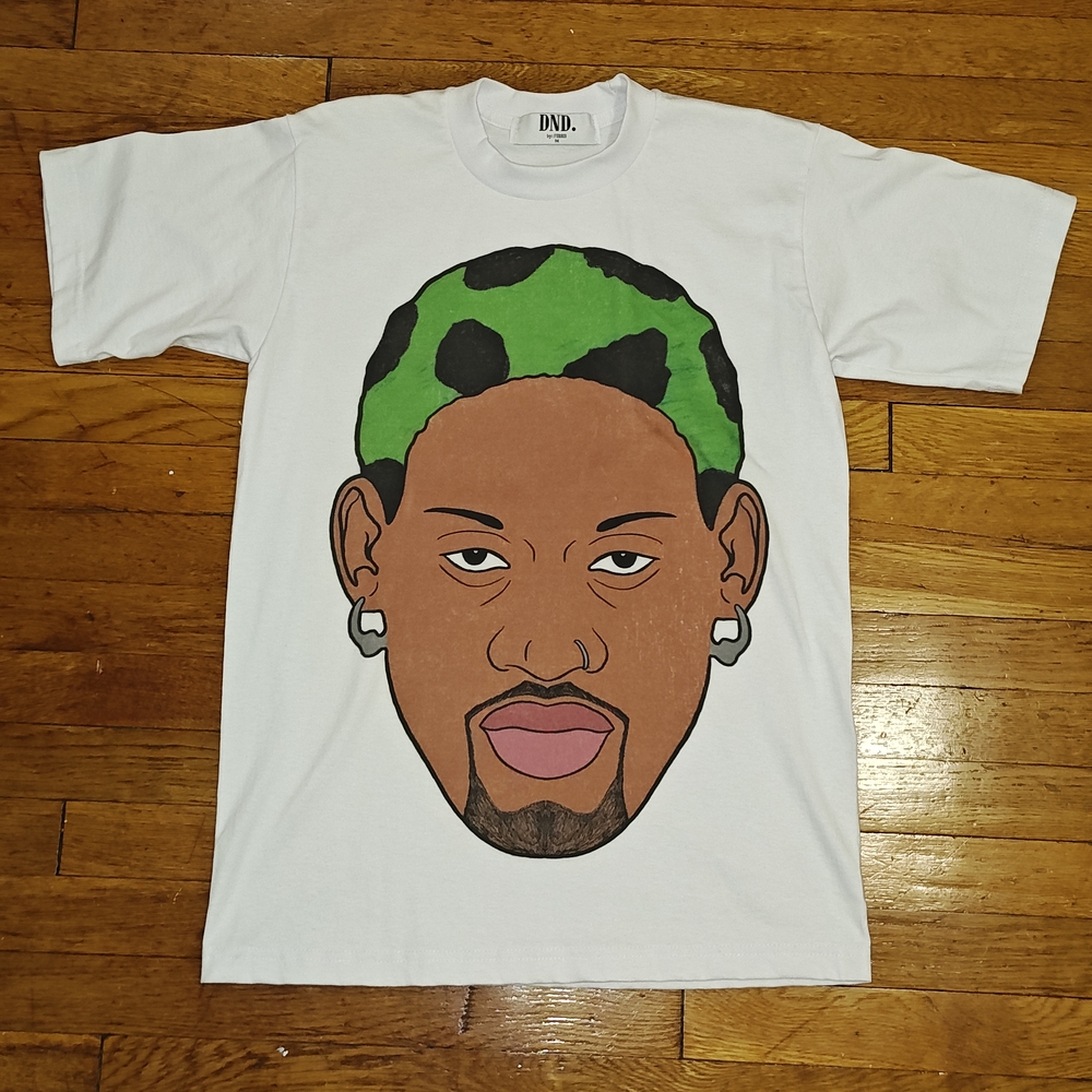 Green and White Short Sleeve Tees